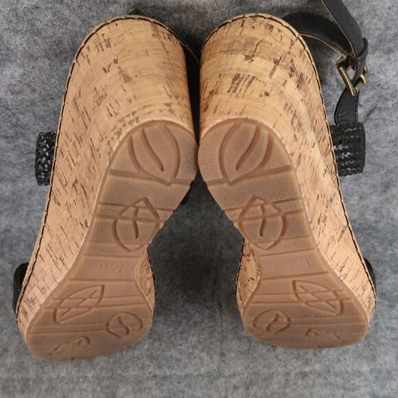 Born Concept Shoes Womens 11 Sandal Fashion Wedge Woven Straps Black Comfort boc - Picture 13 of 13
